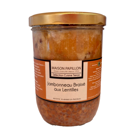 Jambonneau braisé aux Lentilles